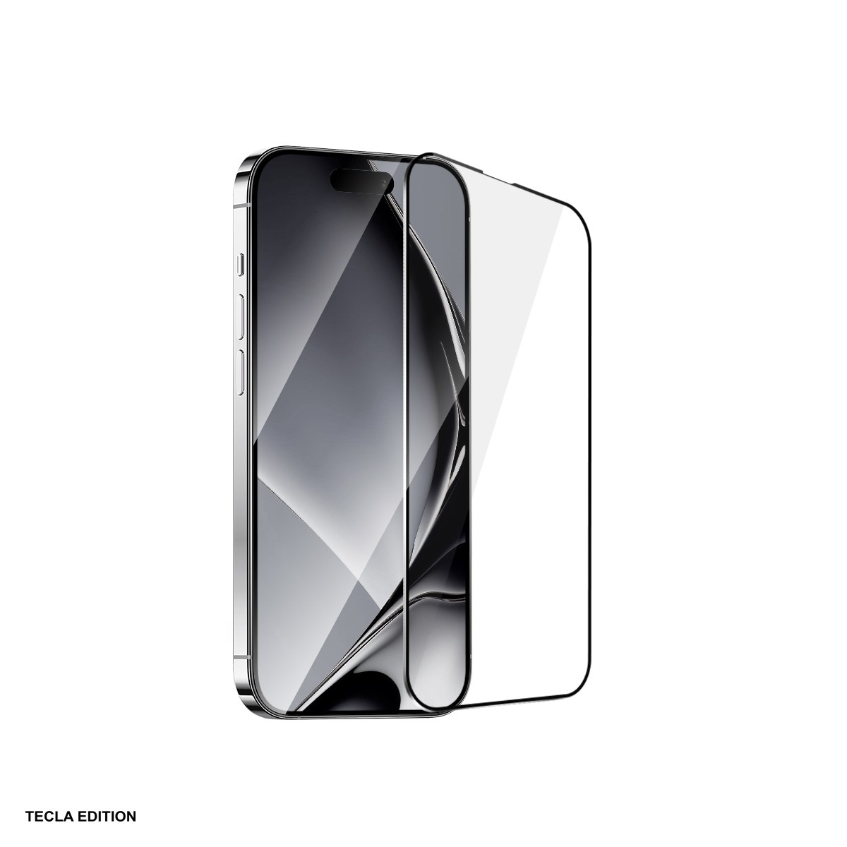 Huse si protectii pentru Apple iPhone 16 Plus - Folie sticla temperata, cu rama metalica neagra, pentru Apple iPhone 16 Plus
