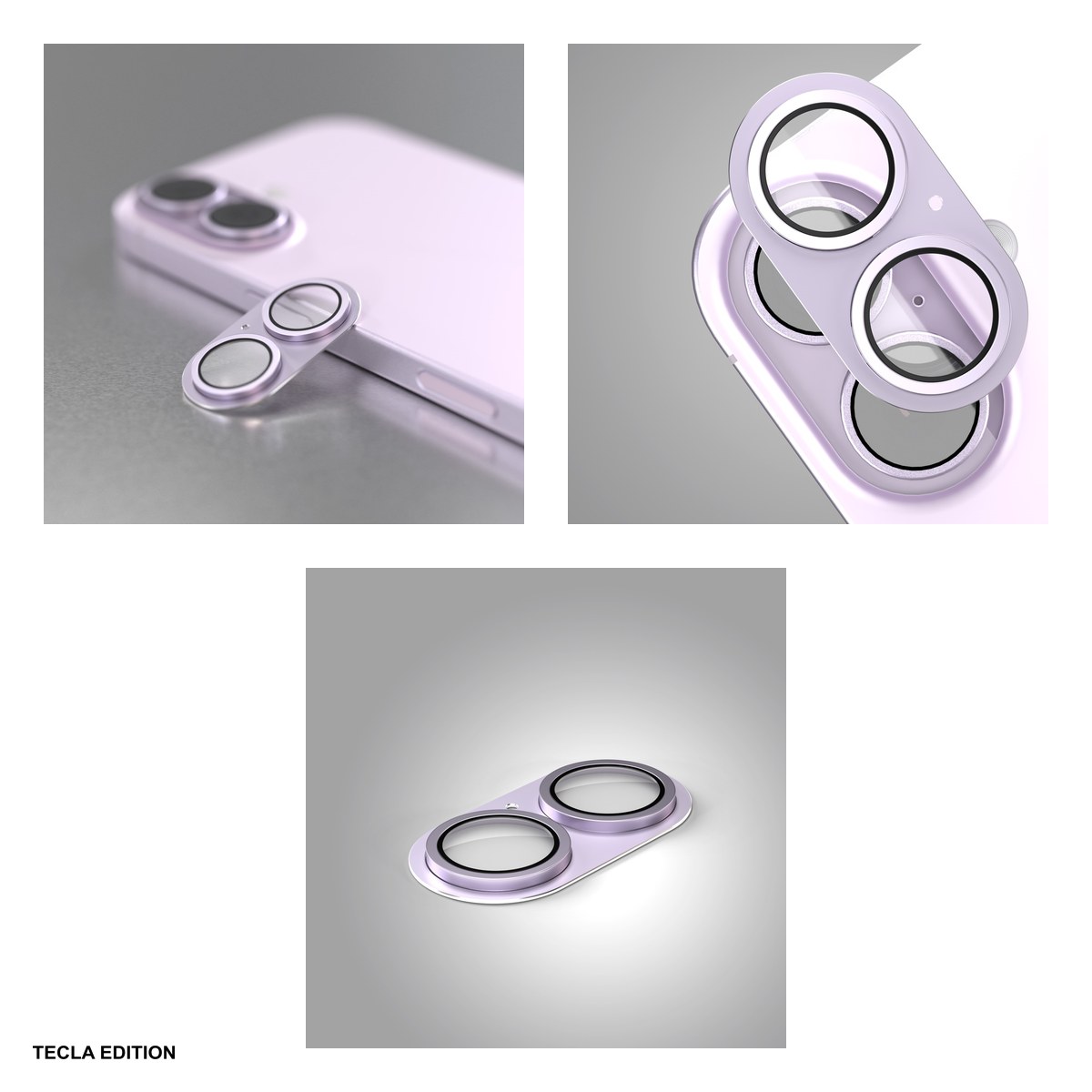 Folie protectie camera integrala Etteri, cu rama roz, pentru Apple iPhone 17 [3]
