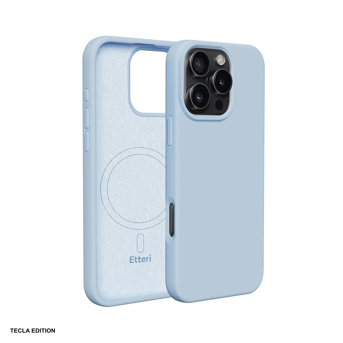 Huse si protectii pentru iPhone 16 Pro - Husa Etteri Silicone Mag pentru Apple iPhone 16 Pro, Carcasa magnetica, Albastru