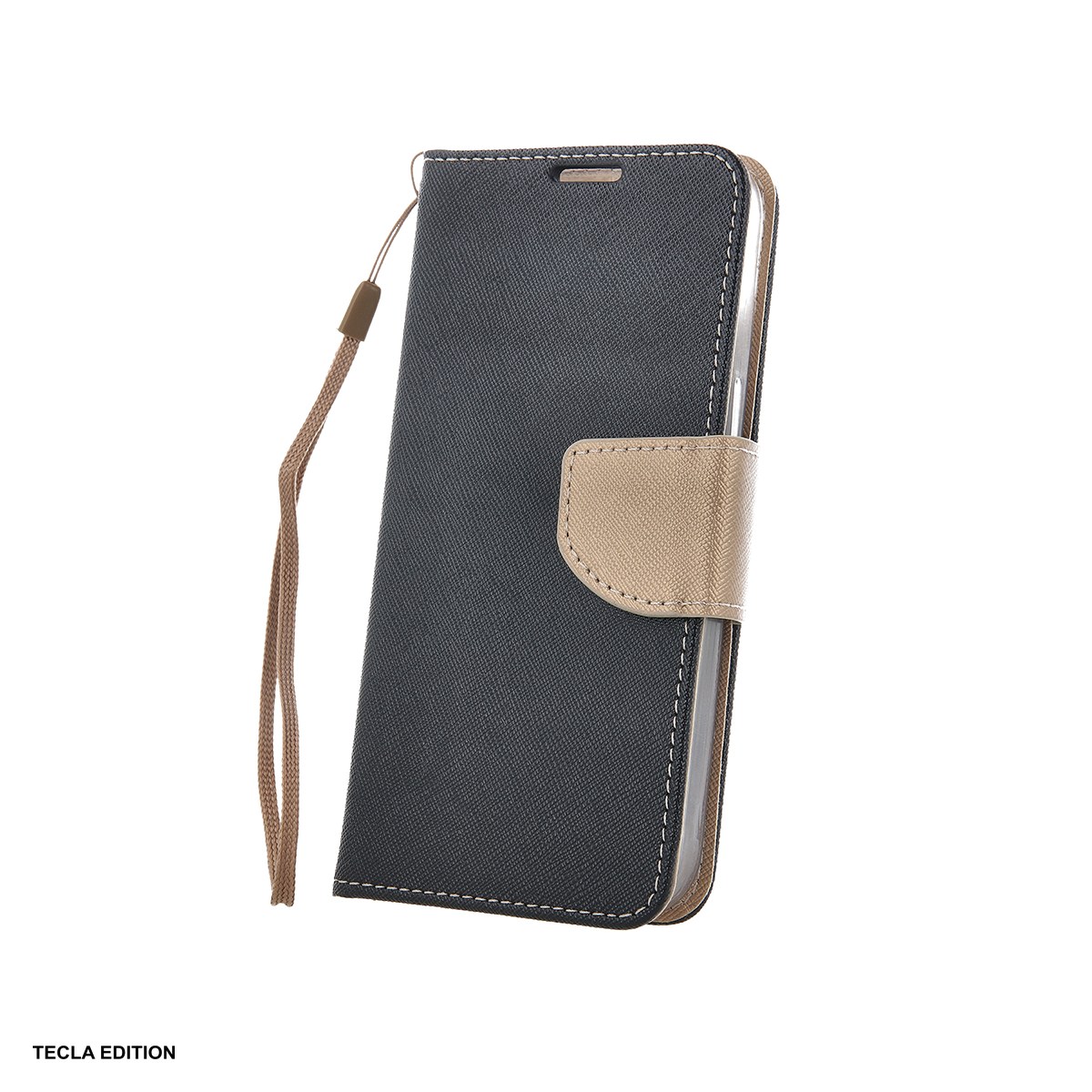 Huse si protectii pentru iPhone 16 Pro - Husa Smart Fancy pentru Apple iPhone 16 Pro, tip carte cu inchidere magnetica, Auriu