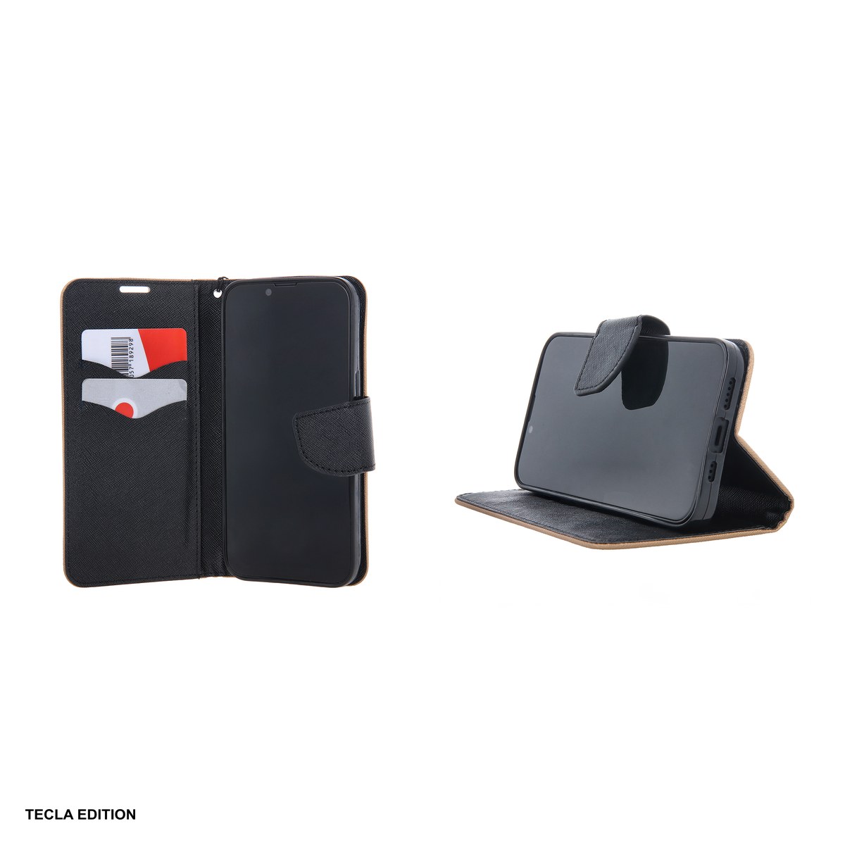 Husa Smart Fancy pentru Apple iPhone 16 Pro, tip carte cu inchidere magnetica, Auriu [4]