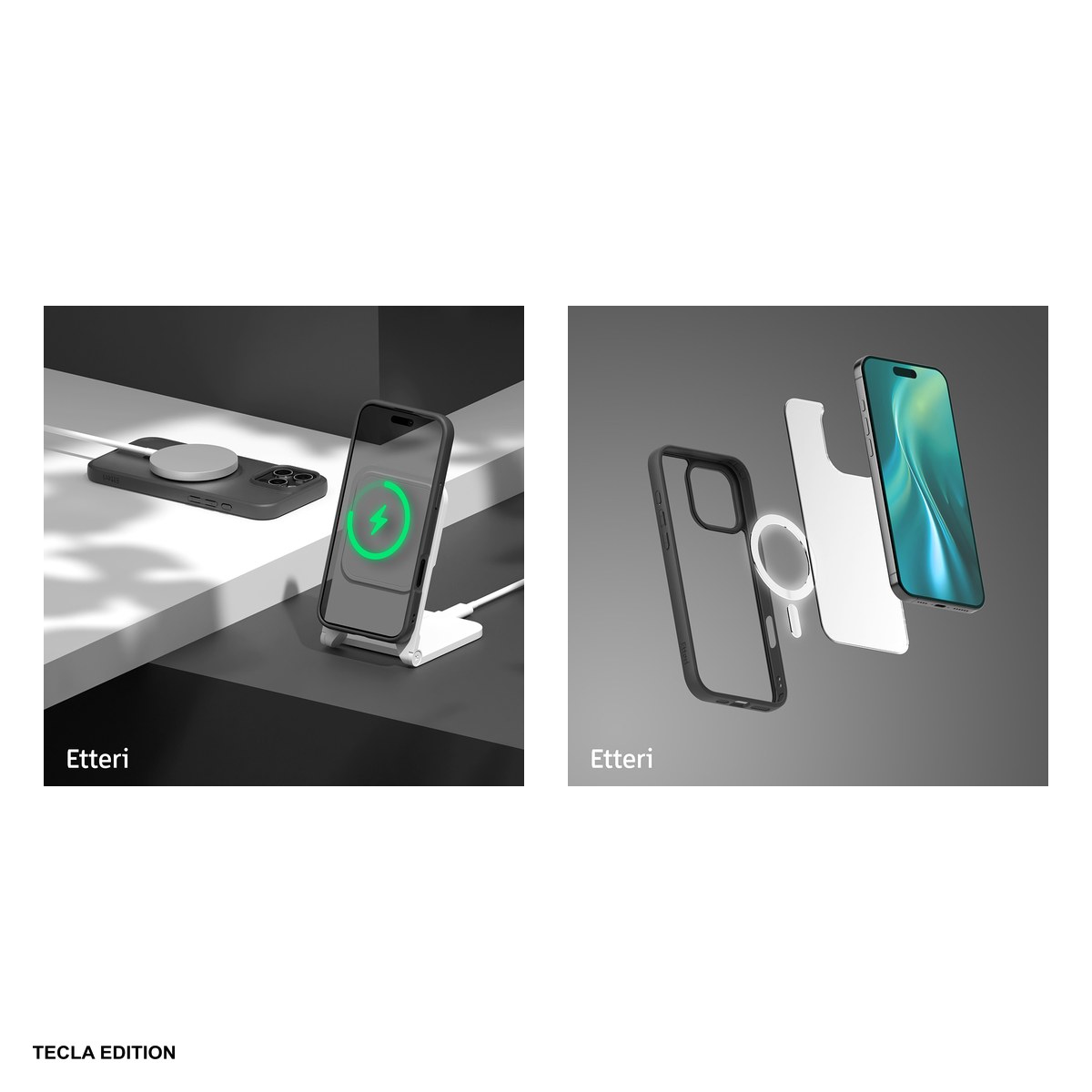 Husa Etteri Matt Mag pentru Apple iPhone 16 Pro, Carcasa magnetica, Negru [6]