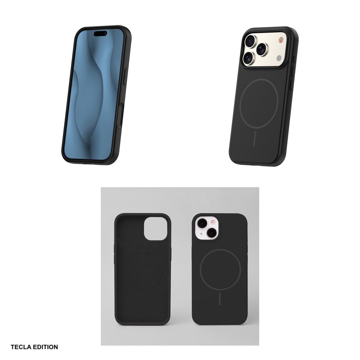 Husa Silicone Thin Mag pentru Apple iPhone 17 Pro, iPhone 18 Pro, Carcasa magnetica, Negru [3]