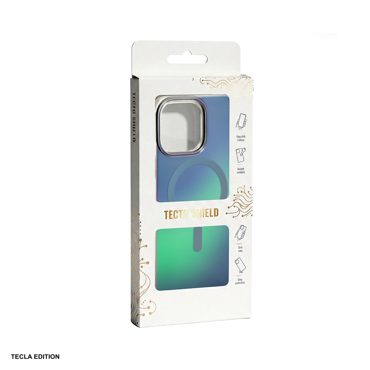 Husa Tecto Shield Aurora pentru Apple iPhone 16 Pro, Carcasa magnetica, Albastru [5]
