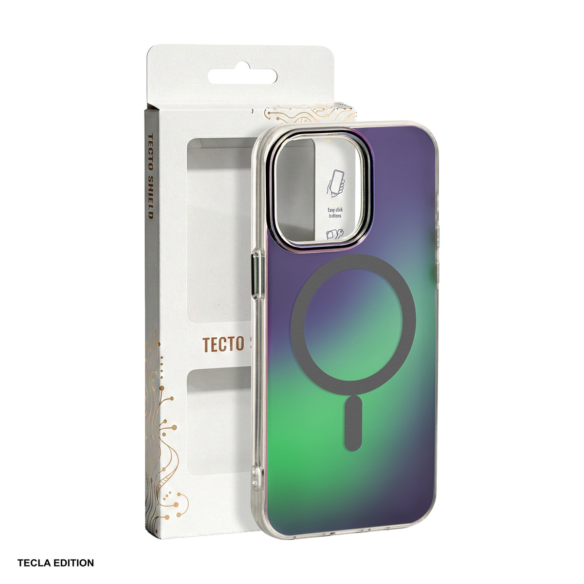 Huse si protectii pentru iPhone 18 Pro Max - Husa Tecto Shield Aurora pentru Apple iPhone 17 Pro Max, iPhone 18 Pro Max, Carcasa magnetica, Gri