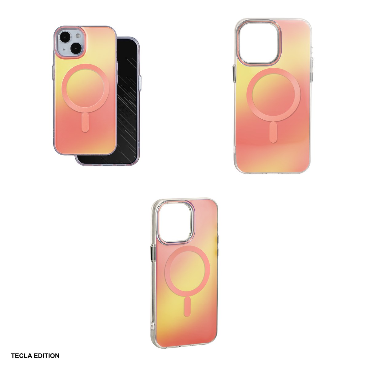 Husa Tecto Shield Aurora pentru Apple iPhone 15, Carcasa magnetica, Roz [3]
