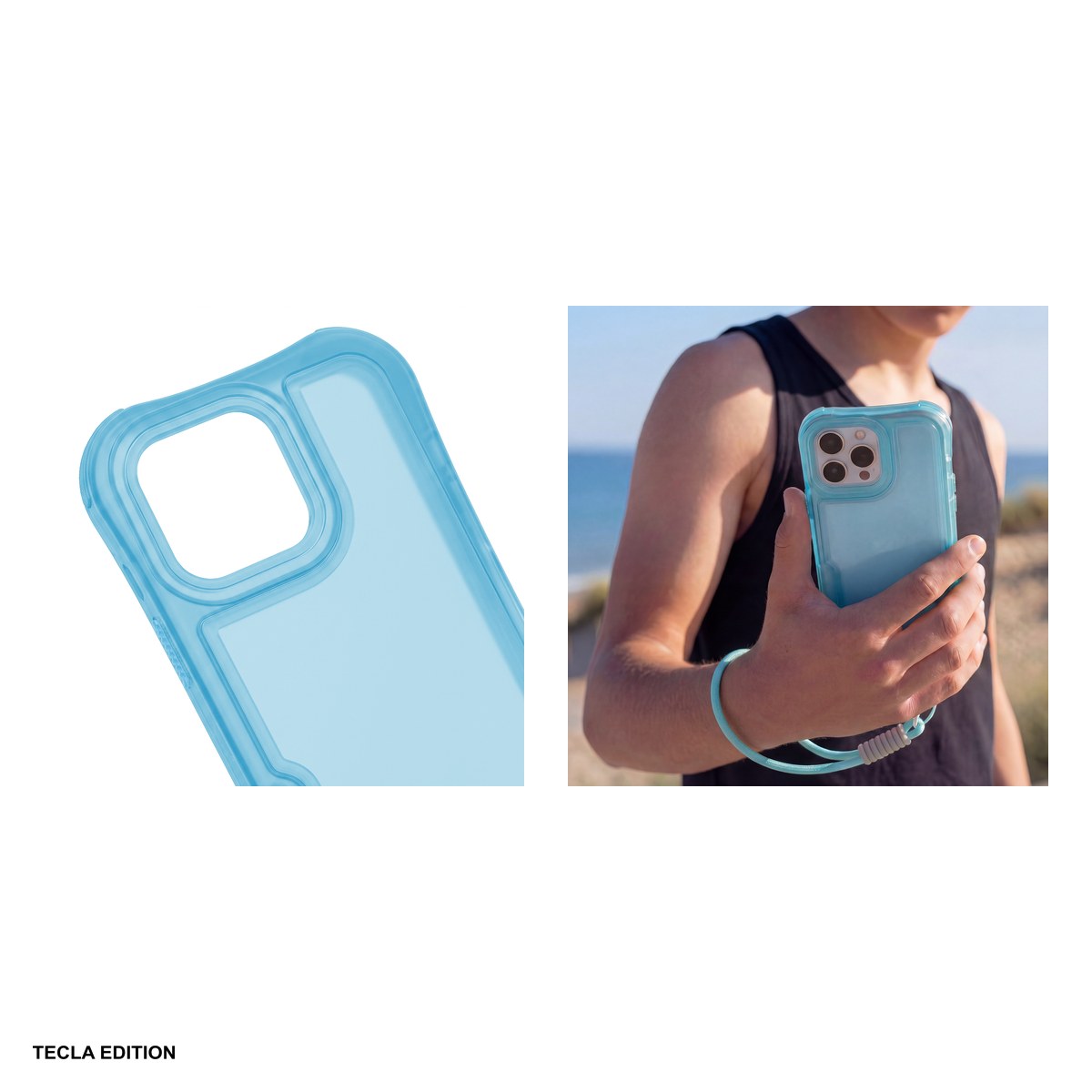 Husa Safepop strap pentru Apple iPhone 15, Carcasa, Albastru [4]