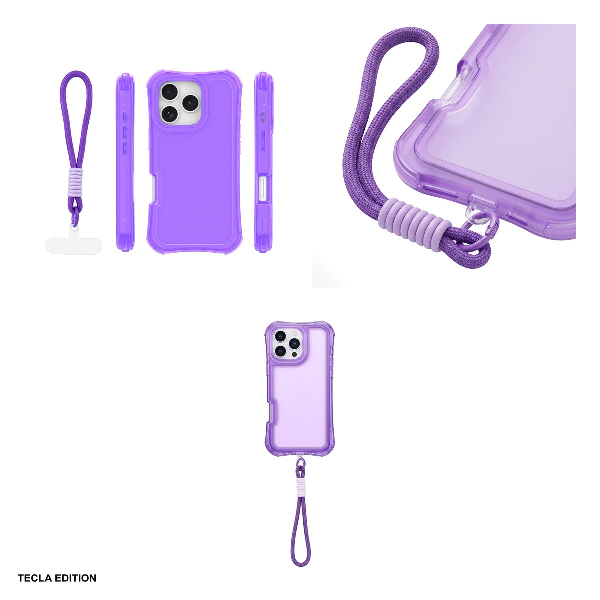 Husa Safepop strap pentru Apple iPhone 16 Pro, Carcasa, Mov [3]