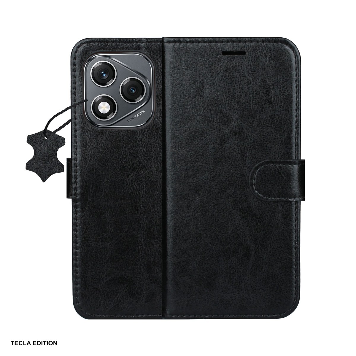 Huse si protectii pentru Honor - Husa Smart Luxe leather pentru Honor 400 Lite, tip carte cu inchidere magnetica, Negru