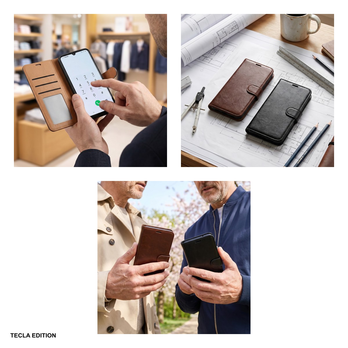Husa Smart Luxe leather pentru Honor 400 Lite, tip carte cu inchidere magnetica, Negru [3]