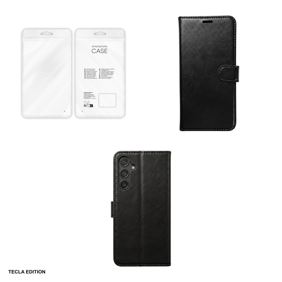Husa Smart Luxe leather pentru Honor 400 Lite, tip carte cu inchidere magnetica, Negru [4]