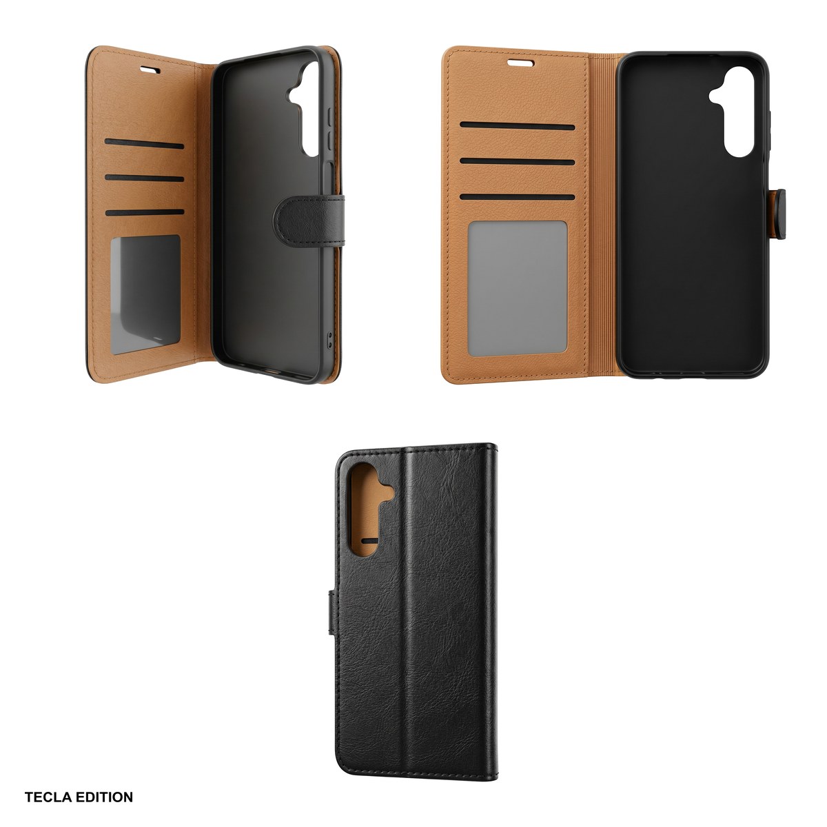 Husa Smart Luxe leather pentru Honor 400 Lite, tip carte cu inchidere magnetica, Negru [5]