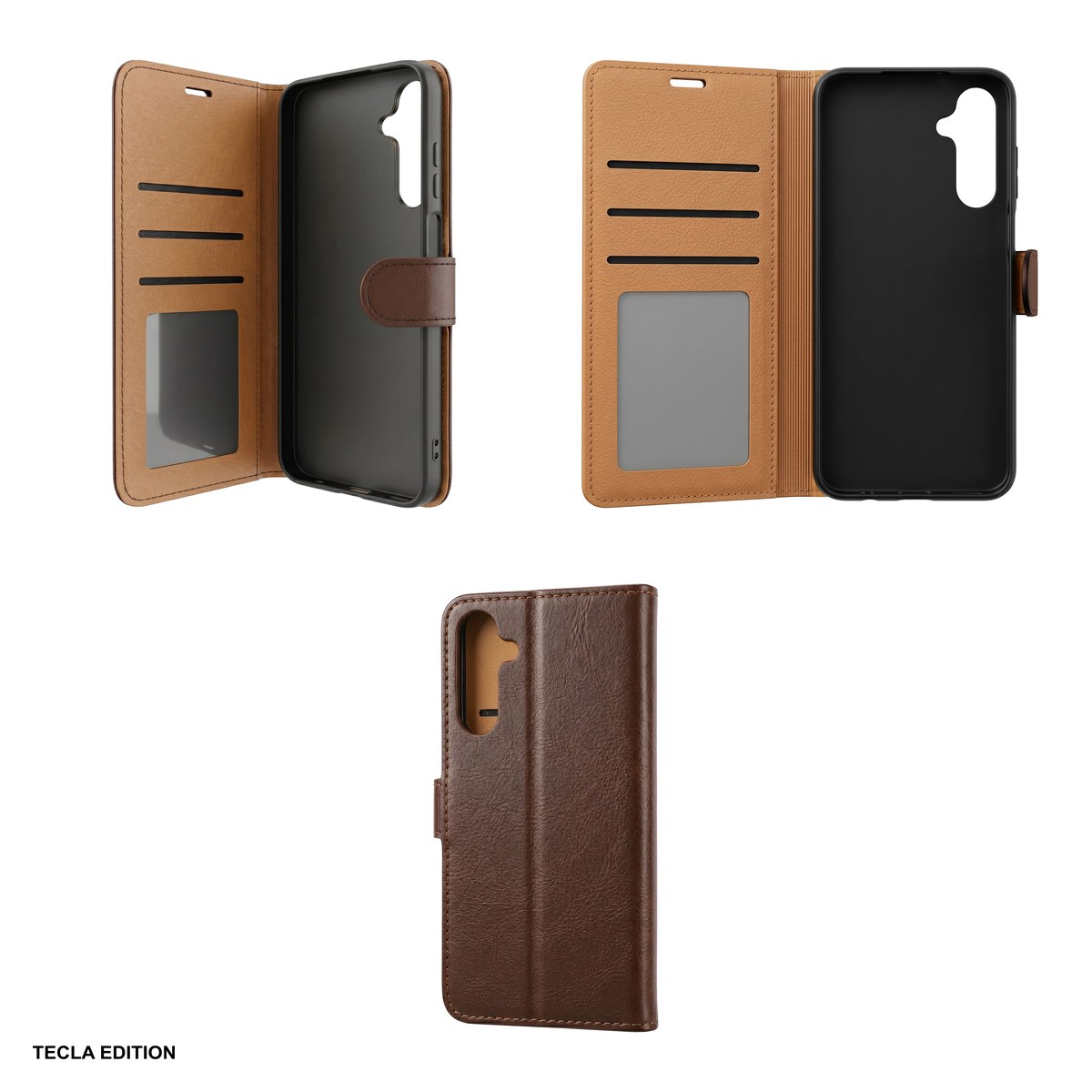 Husa Smart Luxe leather pentru Honor 600 Lite, tip carte cu inchidere magnetica, Maro [5]