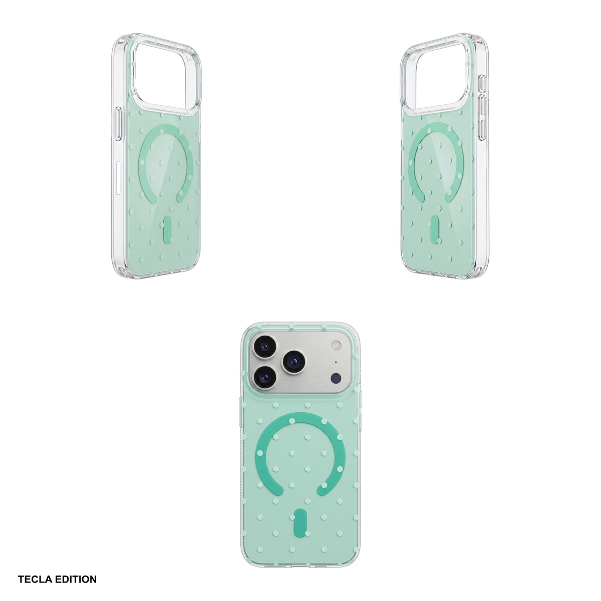 Husa Bubble Dots Mag pentru Apple iPhone 17 Pro, iPhone 18 Pro, Carcasa magnetica, Verde [3]