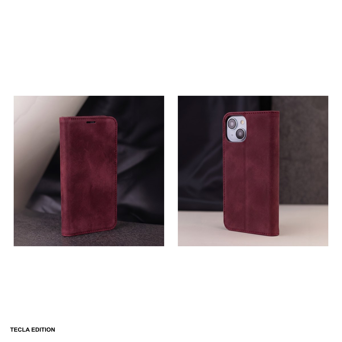 Husa Smart Suede pentru Honor 600, 600 Pro, tip carte cu inchidere magnetica, Visiniu [6]