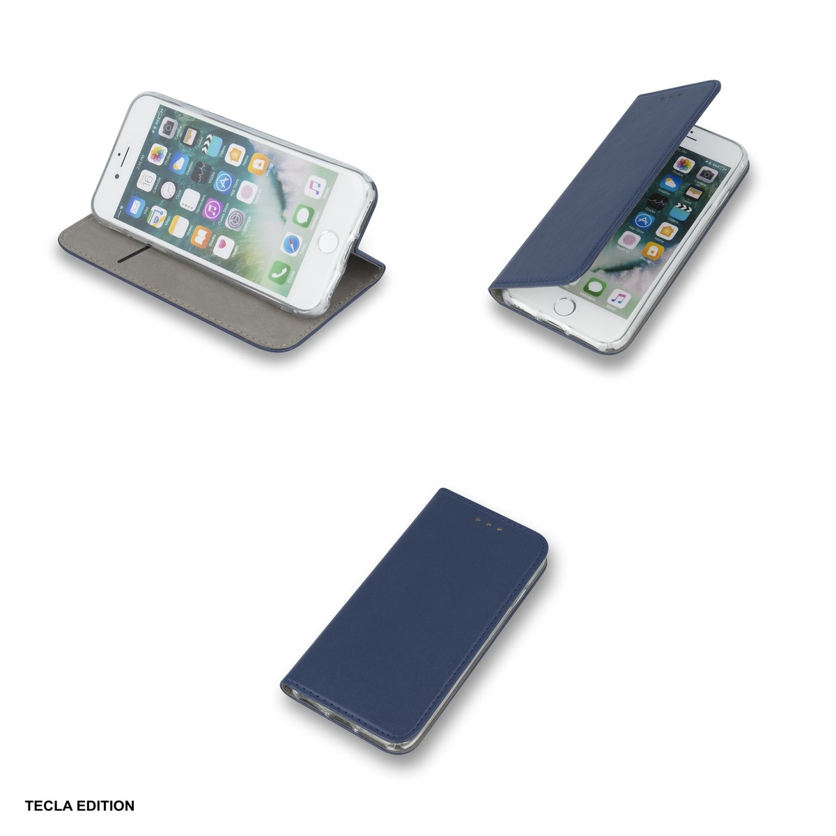 Husa Smart Magnetic pentru Samsung Galaxy S25 FE, Galaxy S26 FE, tip carte cu inchidere magnetica, Albastru [4]