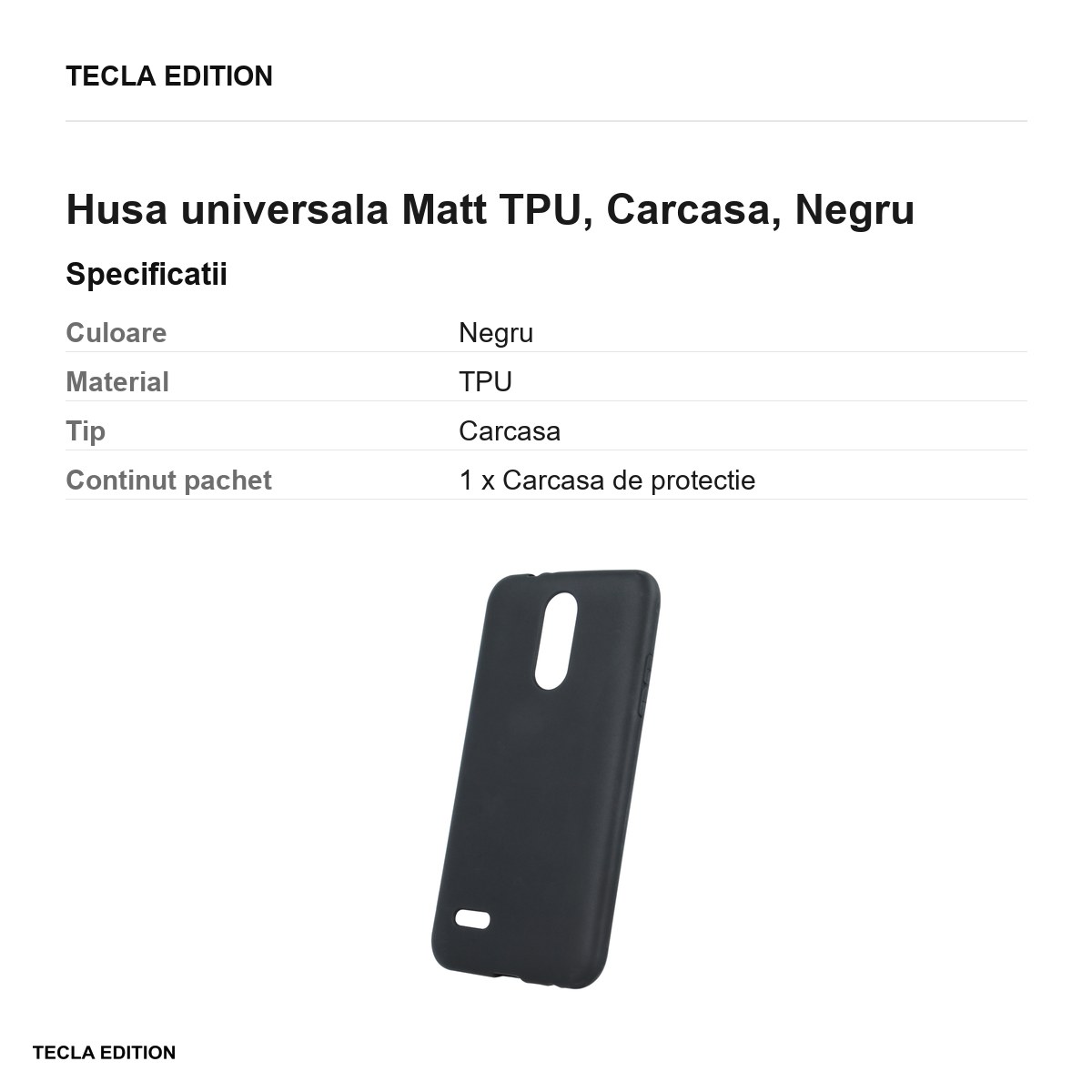 Husa Matt TPU pentru Xiaomi 17T, Carcasa, Negru [2]