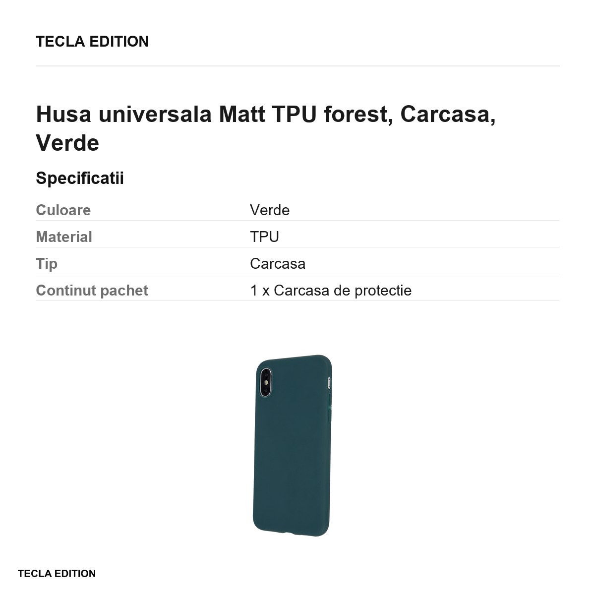 Husa Matt TPU forest pentru Xiaomi 17T Pro, Carcasa, Verde [2]