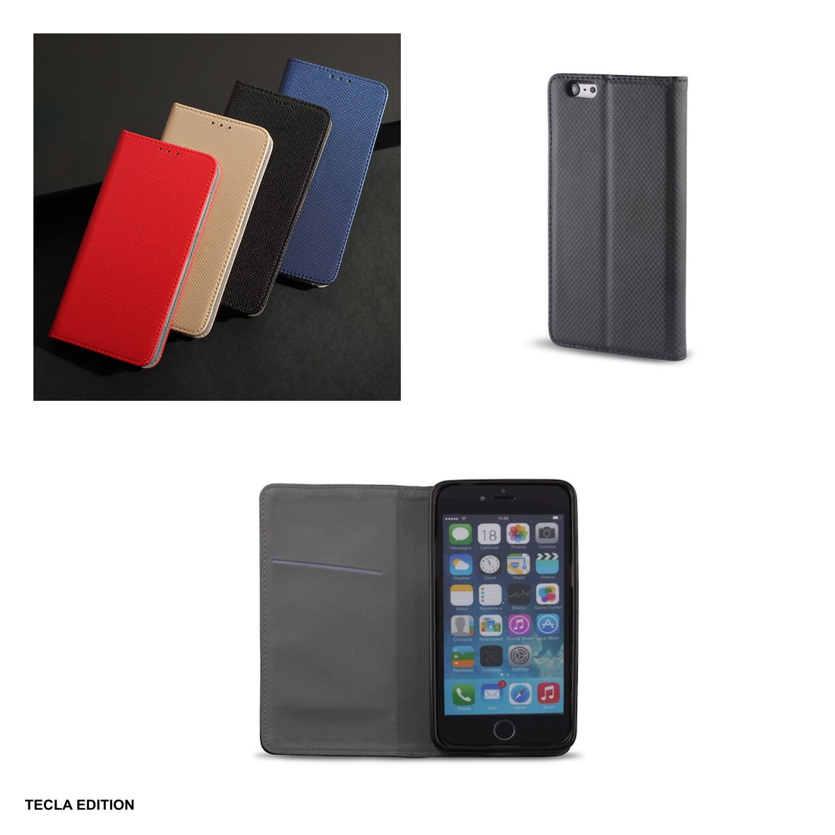 Husa Smart Magnet pentru Xiaomi 17T Pro, tip carte cu inchidere magnetica, Negru [4]