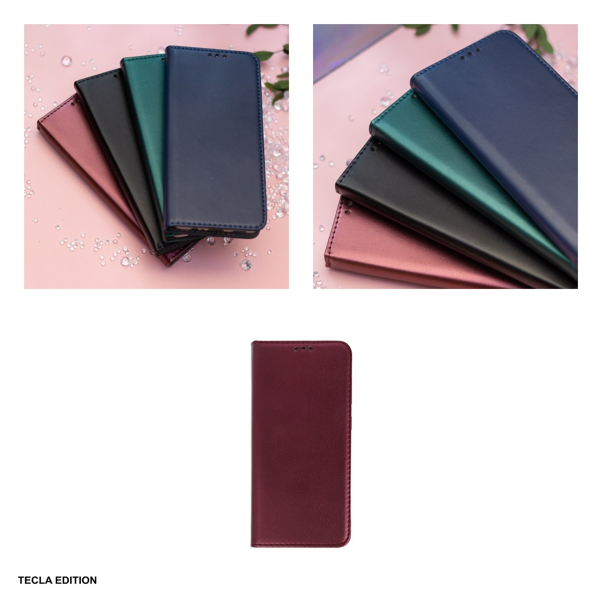 Husa Smart Magnetic pentru Xiaomi 17T, tip carte cu inchidere magnetica, Visiniu [4]