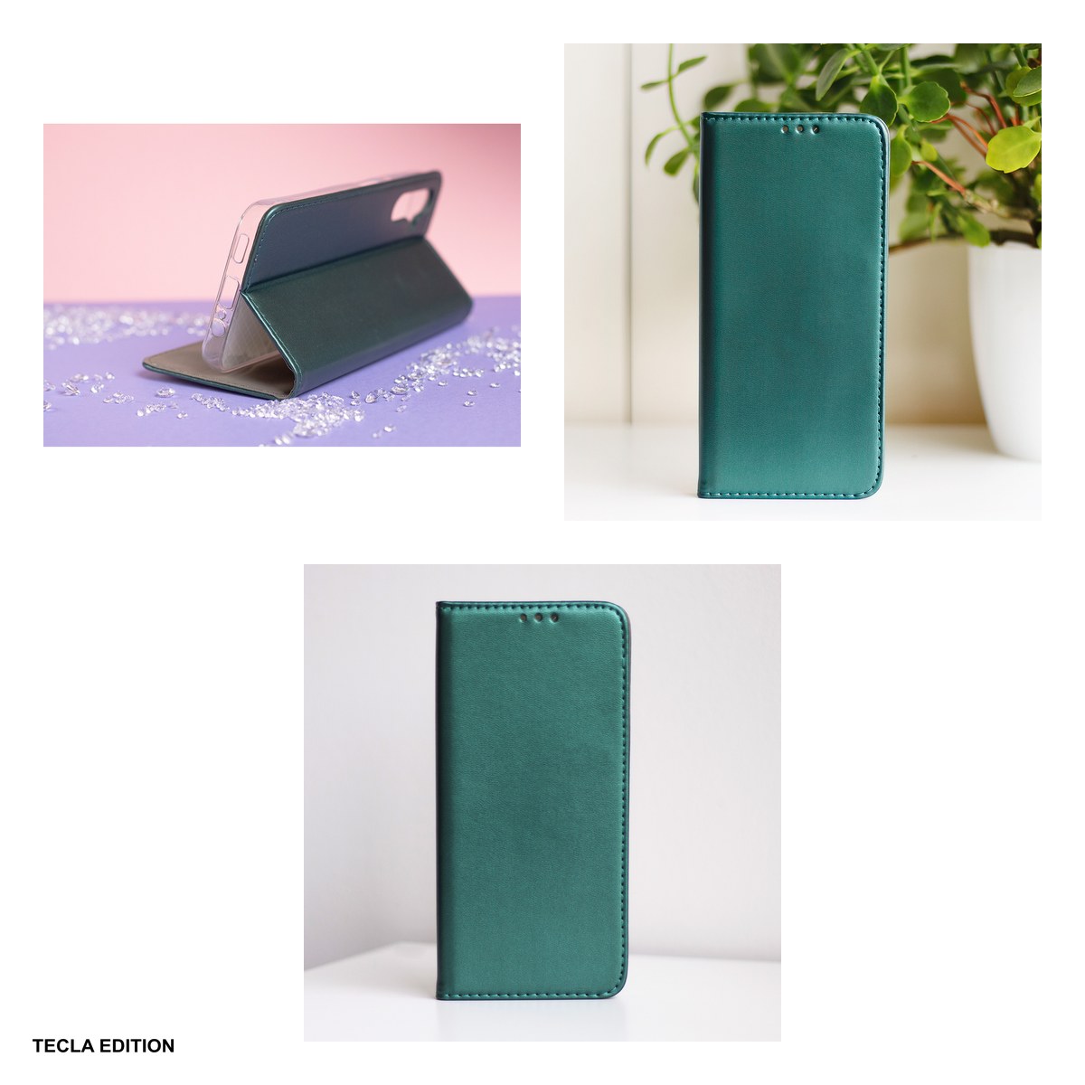 Husa Smart Magnetic pentru Xiaomi 17T Pro, tip carte cu inchidere magnetica, Verde [3]