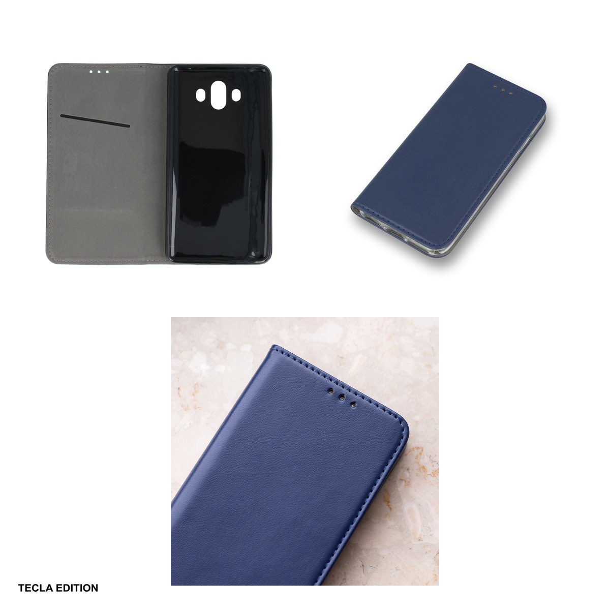 Husa Smart Magnetic pentru Xiaomi 17T, tip carte cu inchidere magnetica, Bleumarin [4]