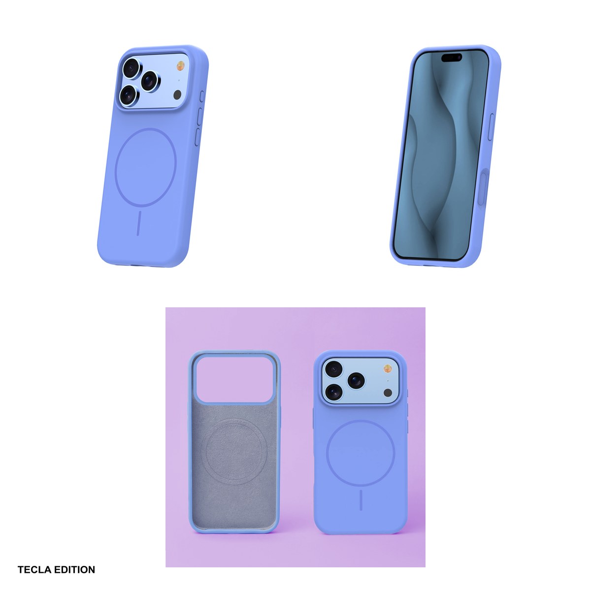 Husa Silicone Thin Mag sky pentru Apple iPhone 17 Pro, iPhone 18 Pro, Carcasa magnetica, Albastru [3]