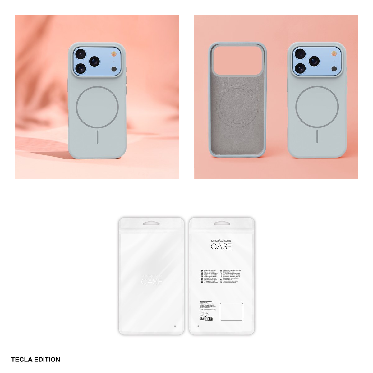 Husa Silicone Thin Mag pentru Apple iPhone 17 Pro, iPhone 18 Pro, Carcasa magnetica, Argintiu [4]