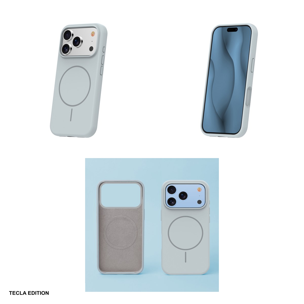Husa Silicone Thin Mag pentru Apple iPhone 17 Pro Max, iPhone 18 Pro Max, Carcasa magnetica, Argintiu [3]
