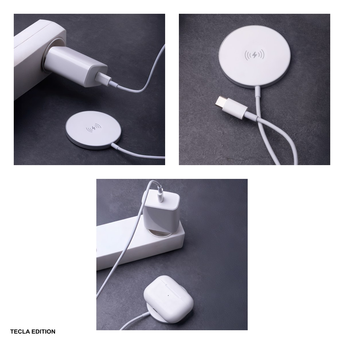 Incarcator wireless Forever MAWC-400, 15W, Fast Charge, Alb [4]