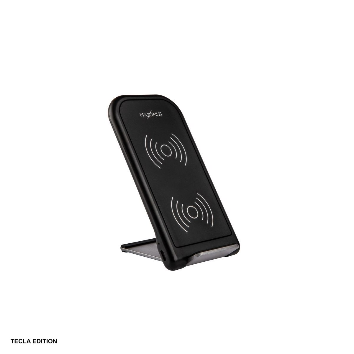 Incarcatoare wireless - Set incarcator wireless pliabil cu suport si cablu Maxximus Sigma, 10W, Fast Charge, incarcare pe verticala si orizontala, Negru