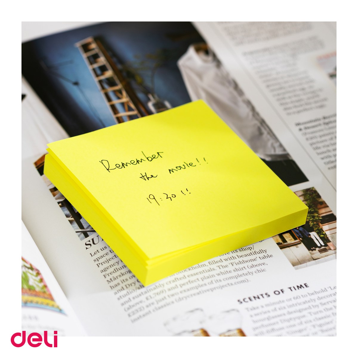 Set 12 notesuri Deli, adeziv 100 file neon, 76x76 mm [4]