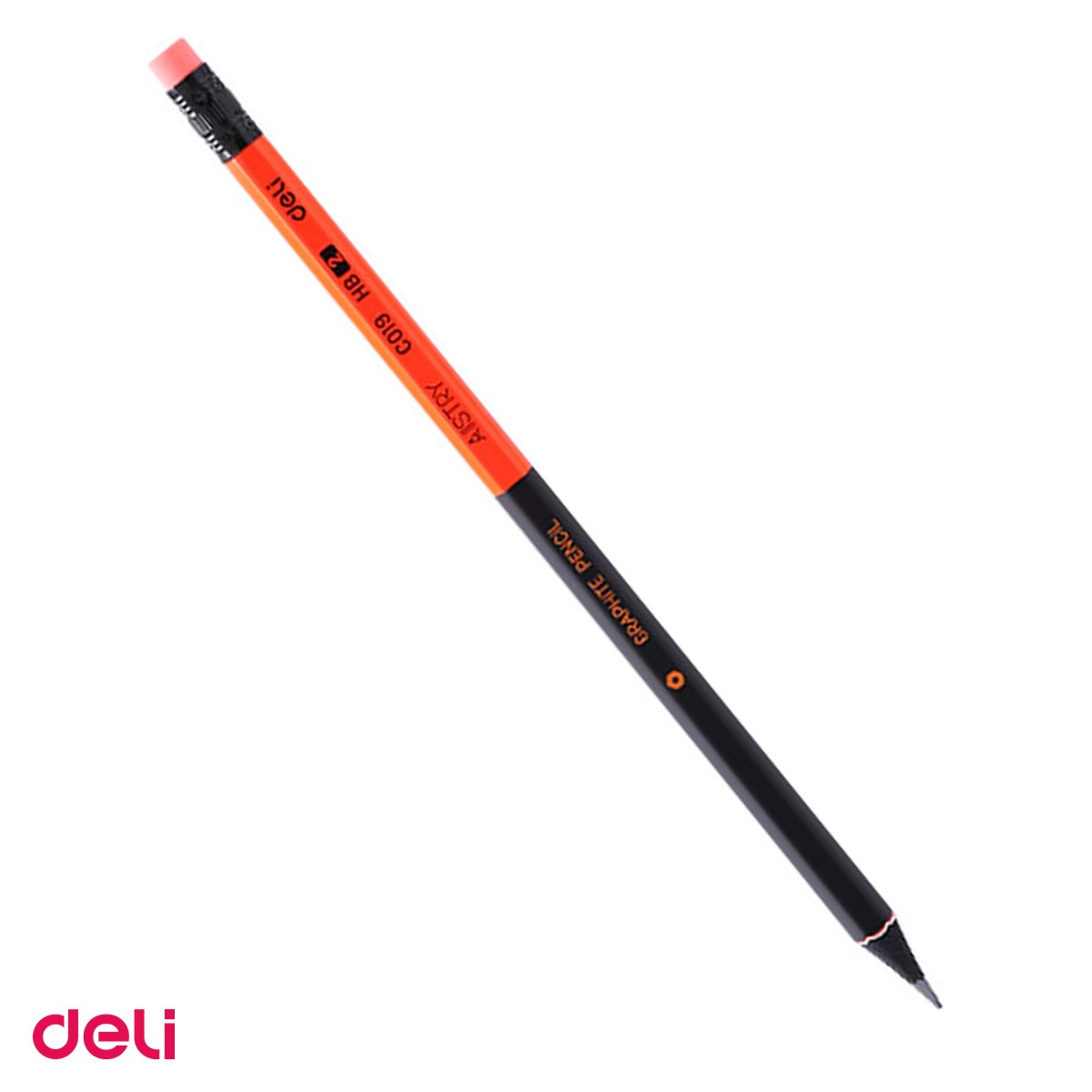 Creioane grafit - Creion Deli Grafit Guma, din lemn, negru hb