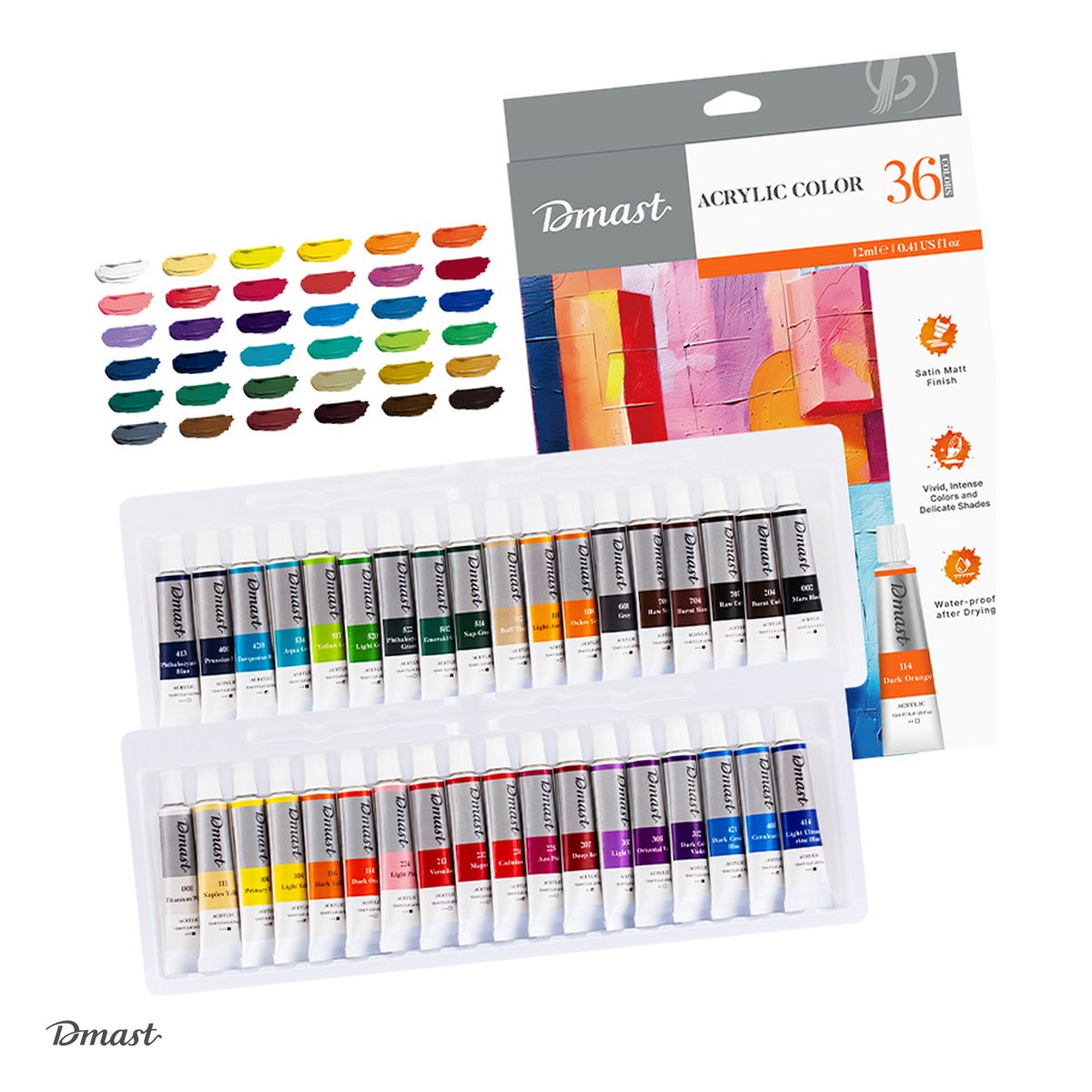 Handmade Creativ si Hobby - Culoare acrilica Dmast by Pebeo, culori profesionale 36 culori 12 ml