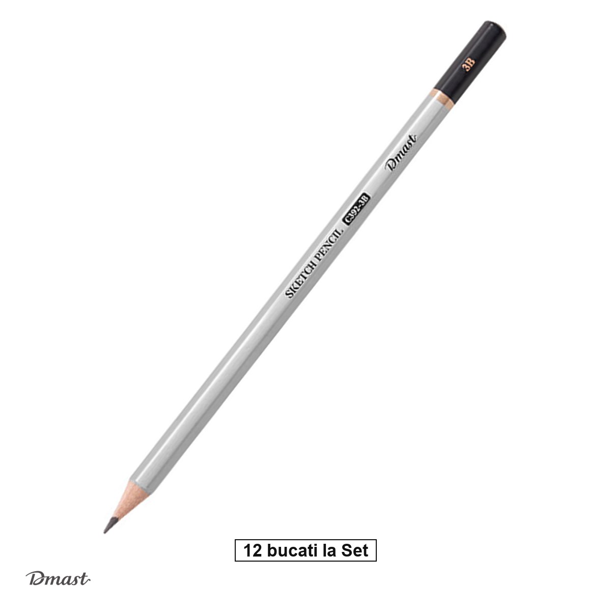 Creioane grafit - Set 12 creioane Dmast by Pebeo C392 , grafit 3b