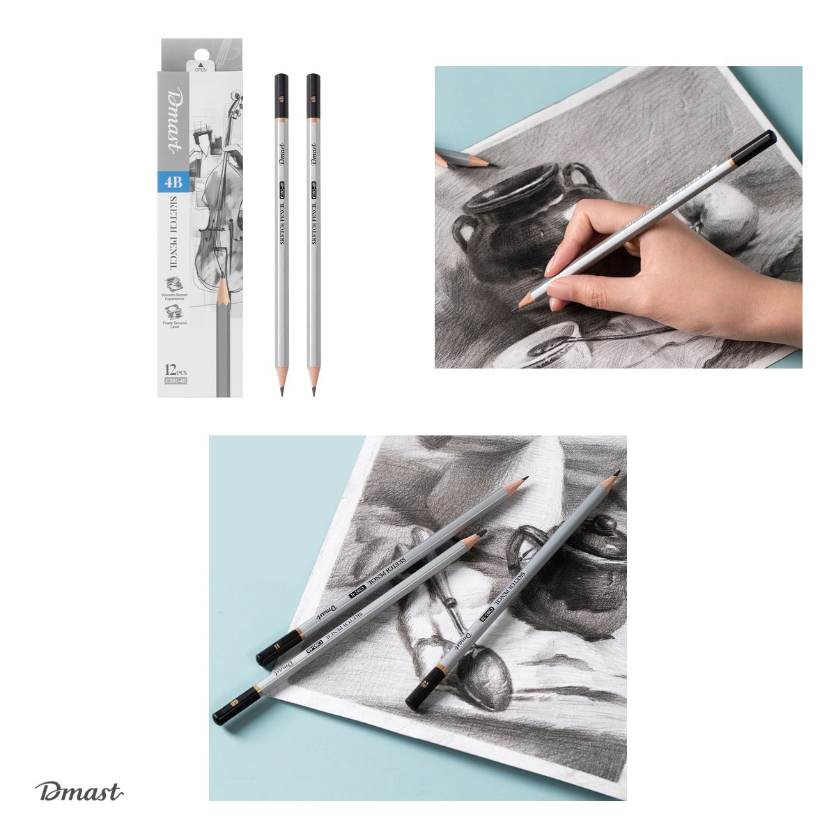 Set 12 creioane Dmast by Pebeo C392 , grafit 4b [3]