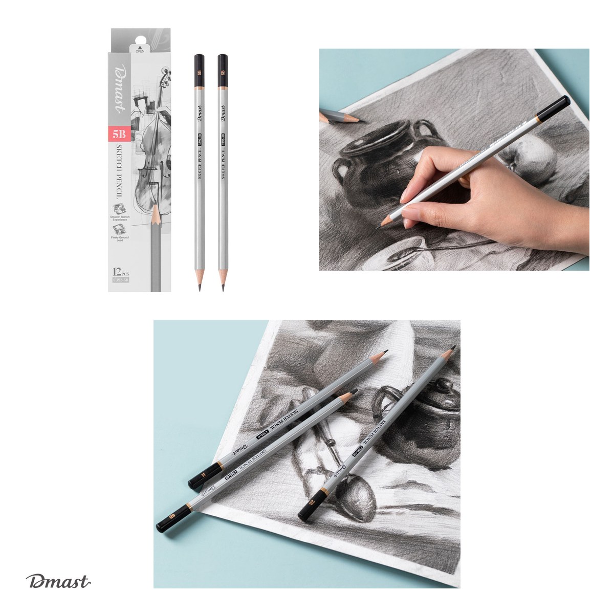 Set 12 creioane Dmast by Pebeo C392 , grafit 5b [3]