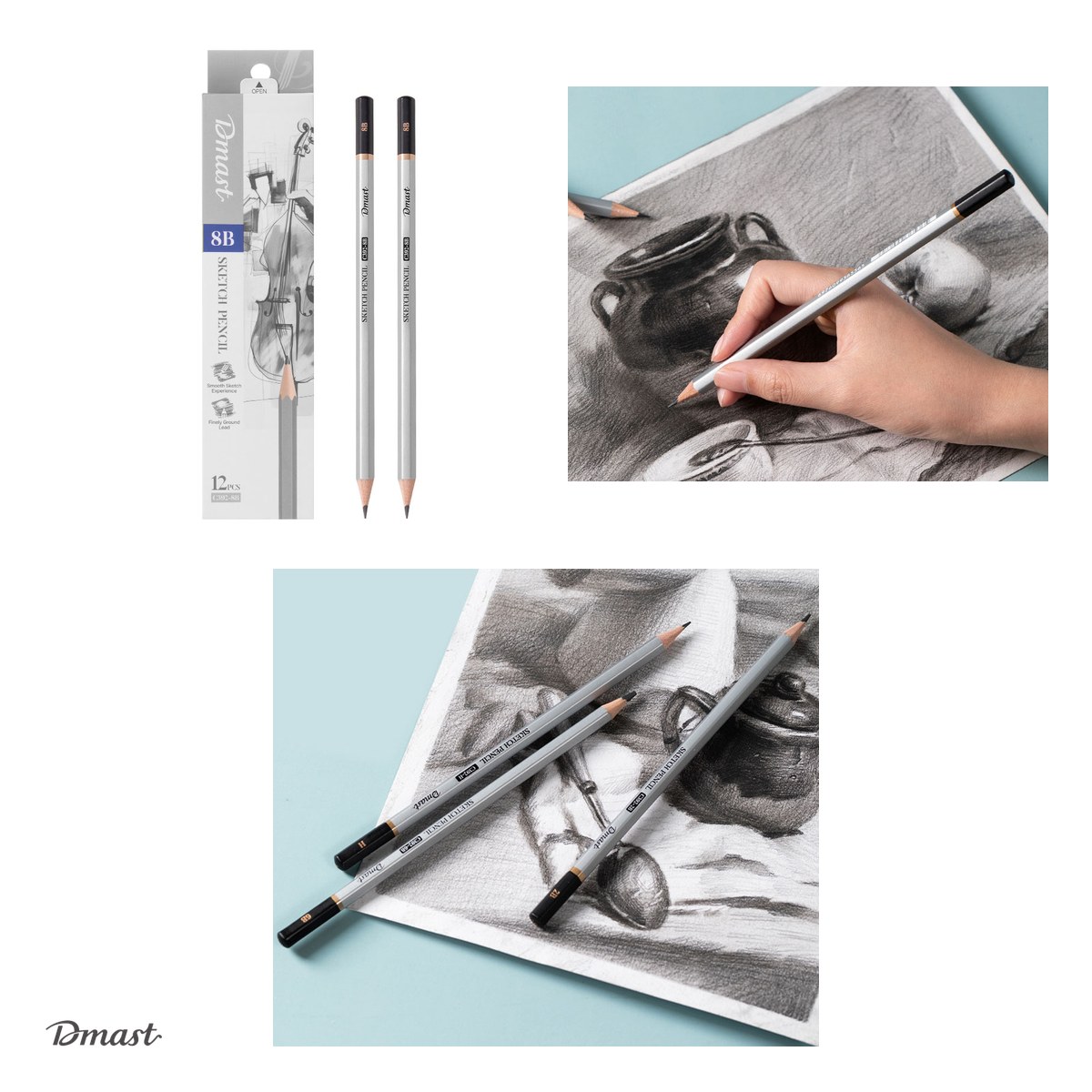 Set 12 creioane Dmast by Pebeo C392 , grafit 8b [3]