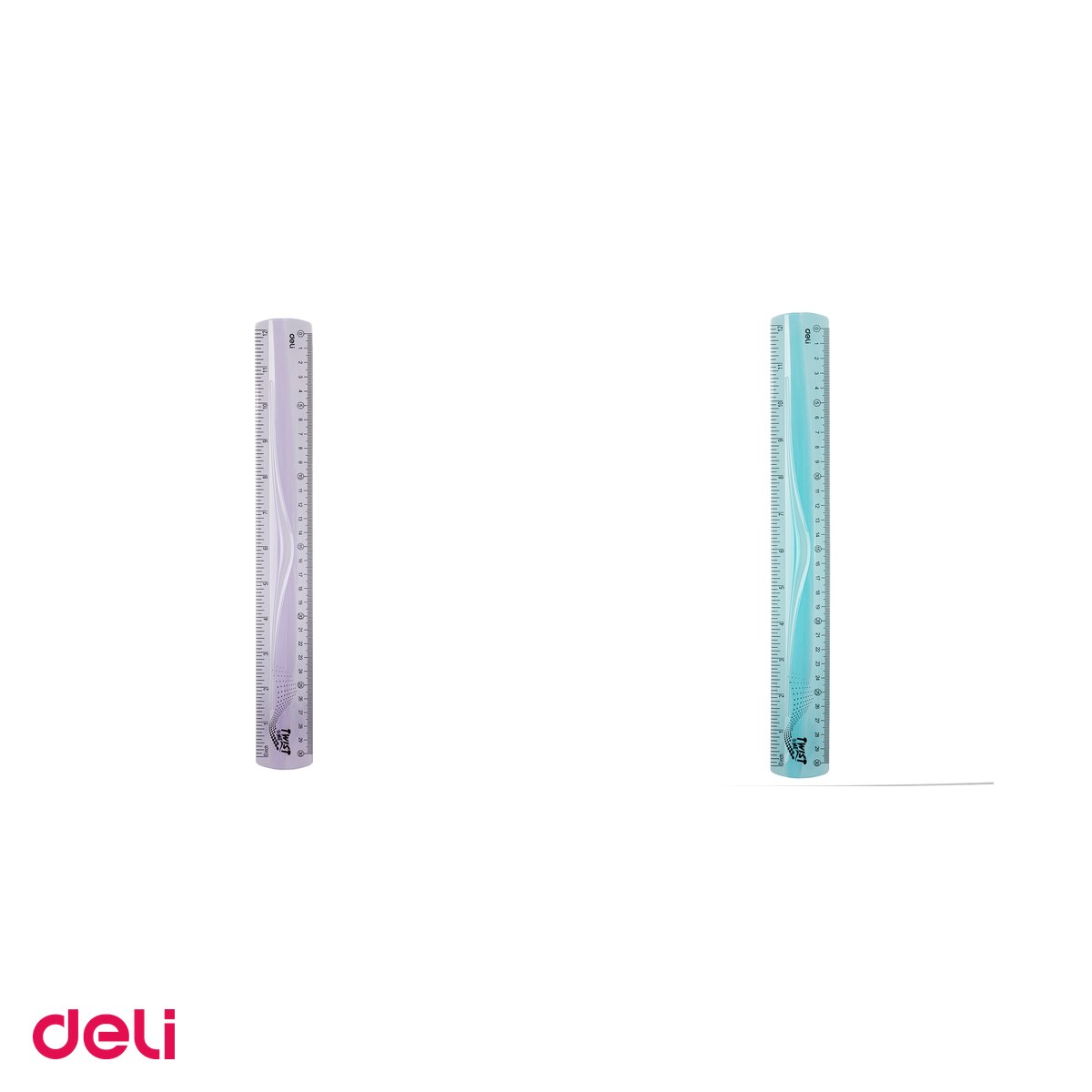 Rigla Deli Flexibila Twist, pentru masurare precisa, 30 cm me, transparenta color [3]