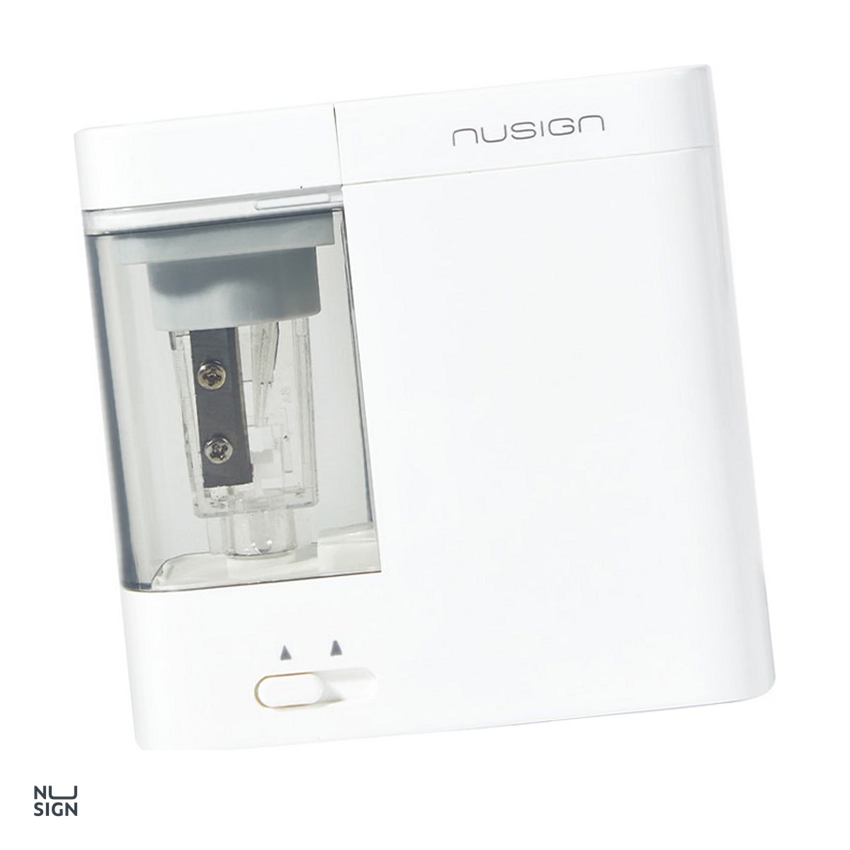 Ascutitori pentru creioane - Ascutitoare Nusign Electrica Alba, din plastic, cu baza antiderapanta