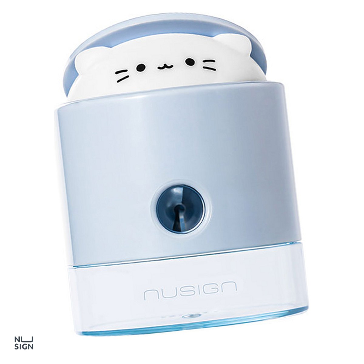 Ascutitori pentru creioane - Ascutitoare Nusign Container Pop, din plastic, transparenta, up bleu, 65x45x100 mm