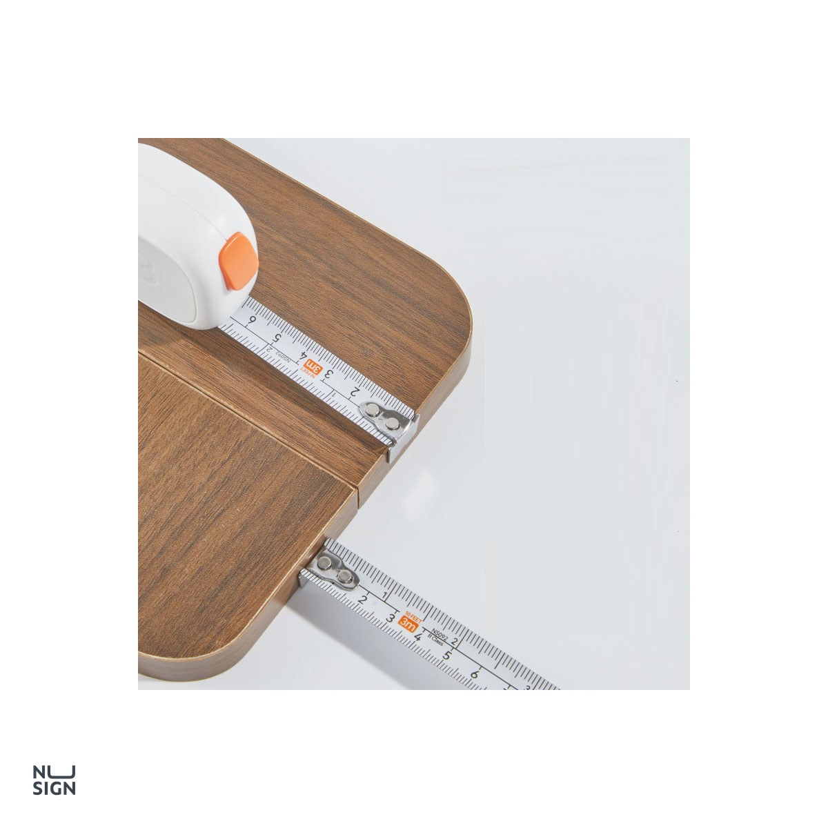 Ruleta Nusign, cu baza antiderapanta, 3m, alb [4]