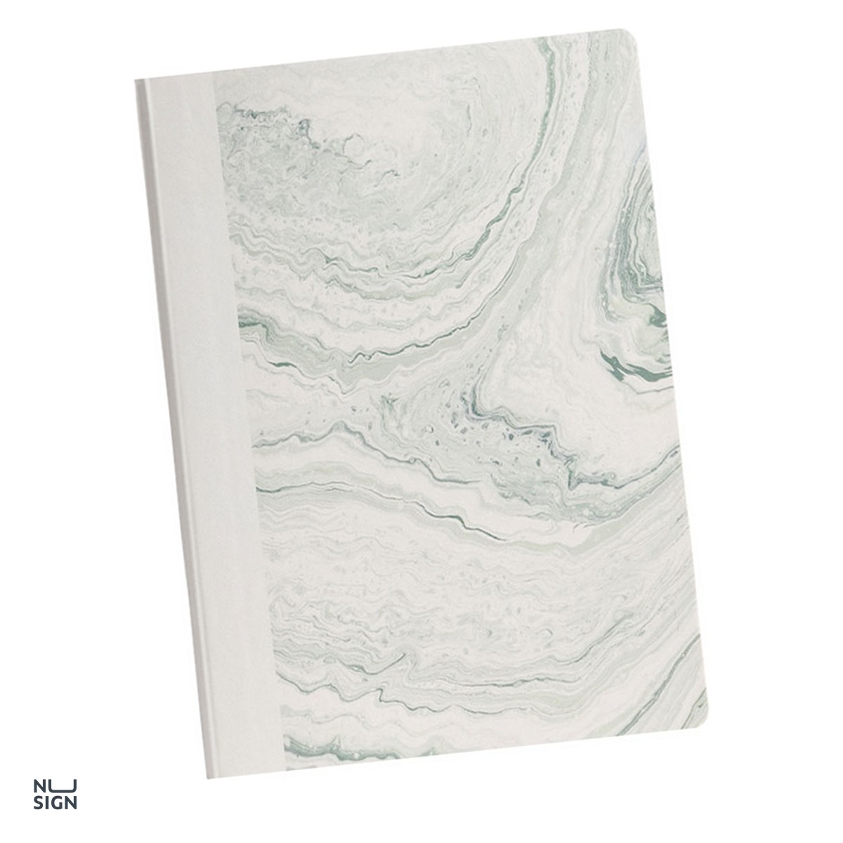 Liniatura Dictando (Linii) A5 - Caiet Nusign A5 Natural Fluids, 96 file, dictando, birou 80 g, coperta imitatie piele, verde