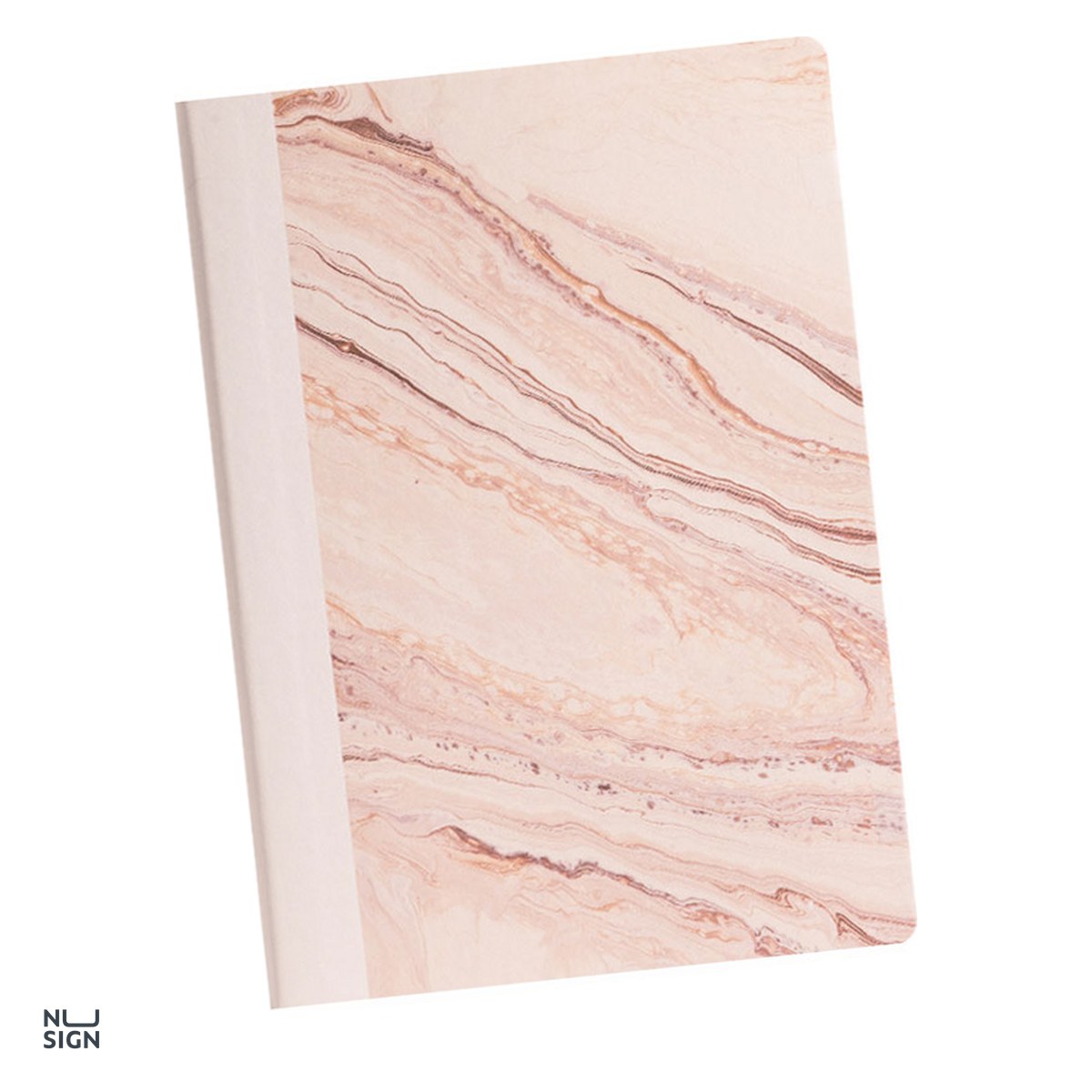 Liniatura Dictando (Linii) A5 - Caiet Nusign A5 Natural Fluids, 96 file, dictando, birou 80 g, coperta imitatie piele, roz