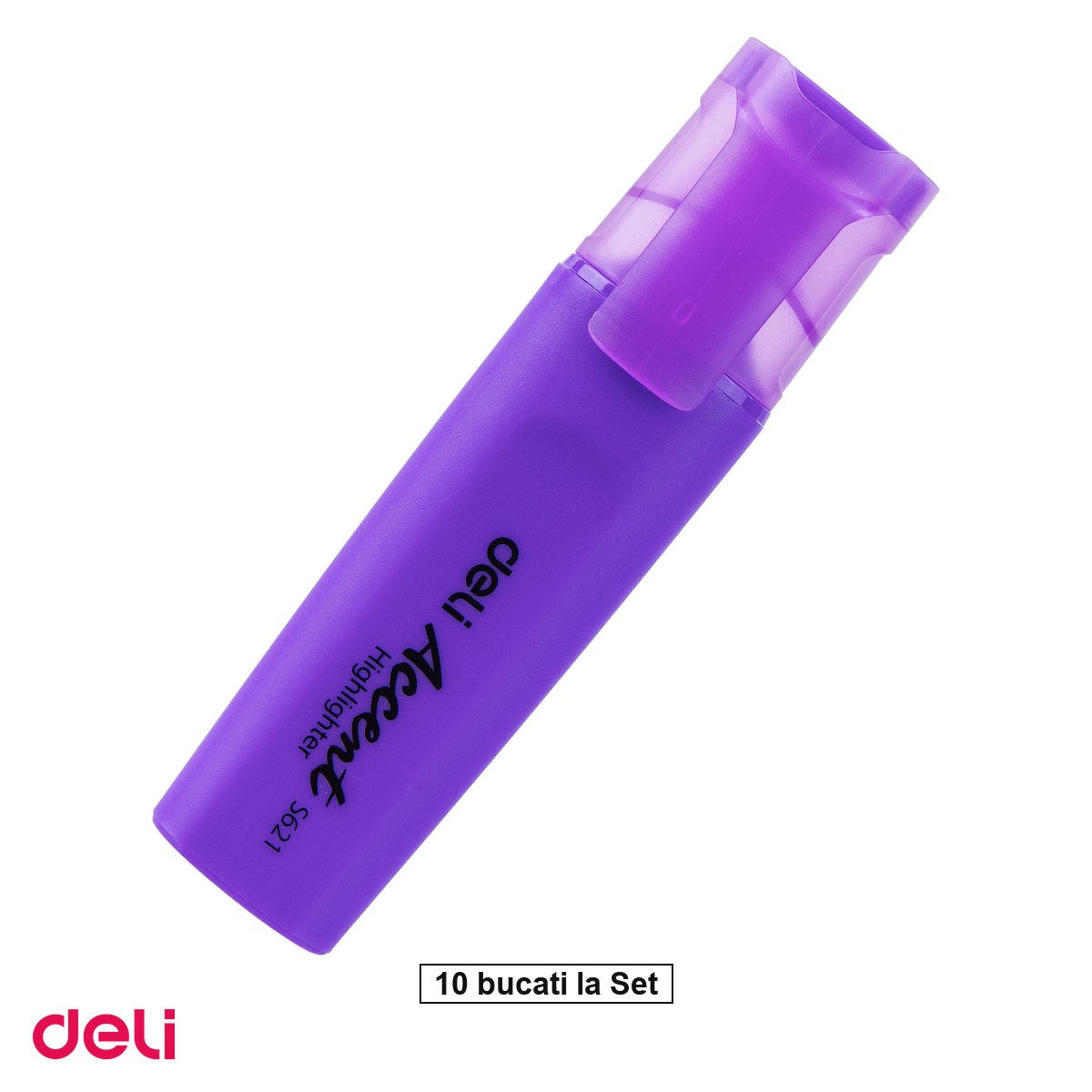 Instrumente de scris - Set 10 markere de 1-5mm, Deli S621 , textmarker violet accent, scris mov