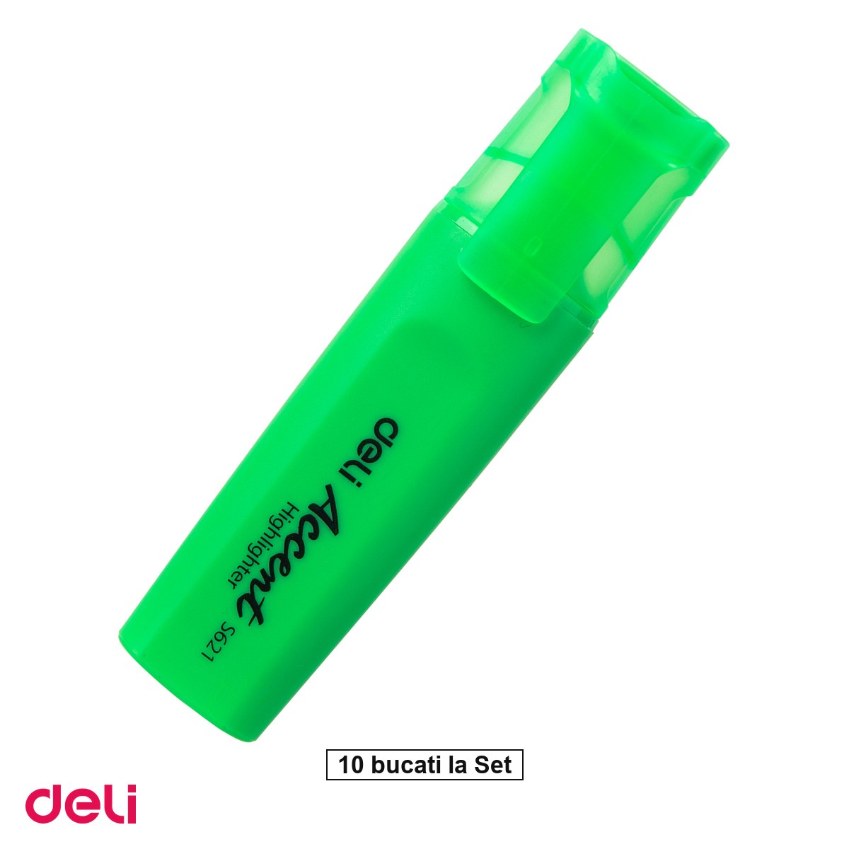 Instrumente de scris - Set 10 markere de 1-5mm, Deli S621 , textmarker accent, scris verde