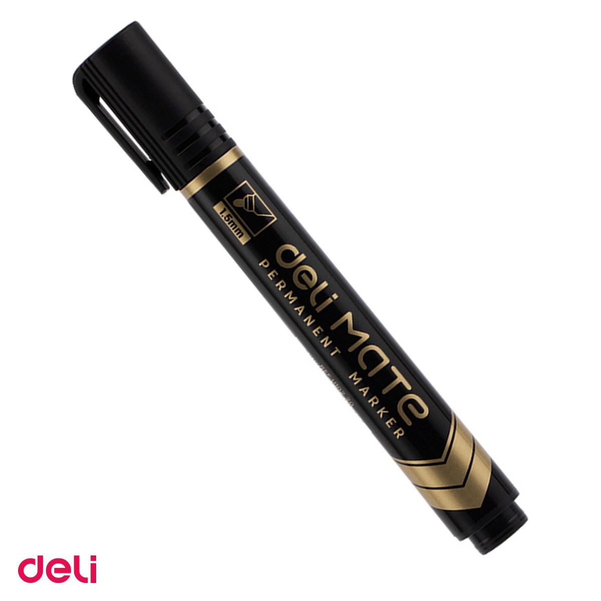 Instrumente de scris - Marker cu varf rotund de 1.5 mm, Deli, permanent, mate, scris negru