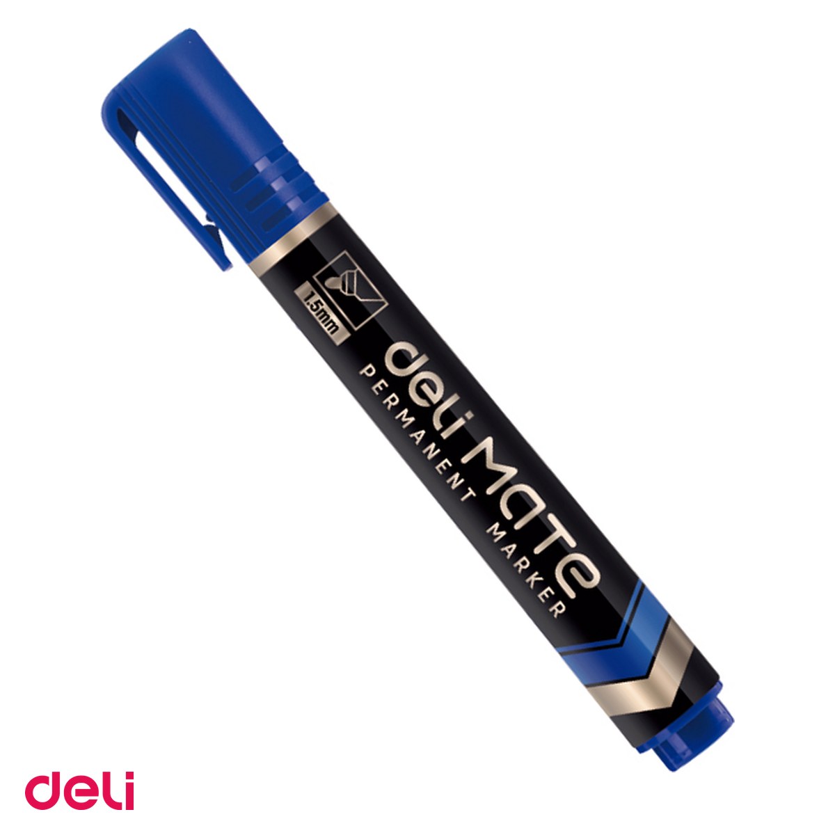 Instrumente de scris - Marker cu varf rotund de 1.5 mm, Deli, permanent, mate, scris albastru