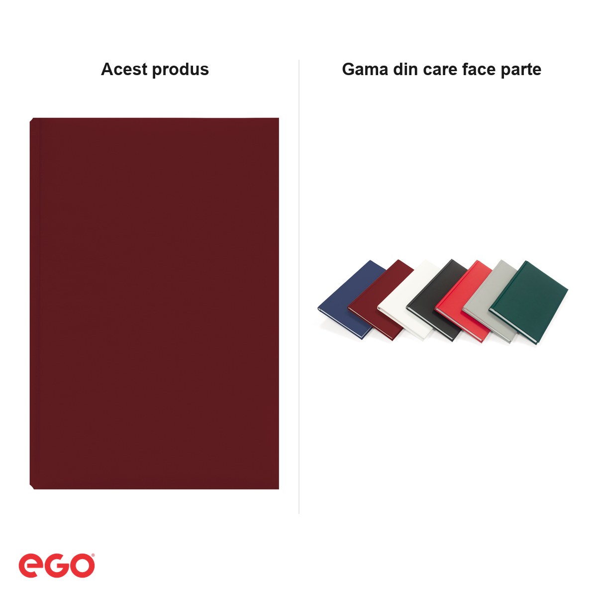 Agenda nedatata Ego Domino, A5, 14x20.5 cm, 192 pagini, bordeaux [4]