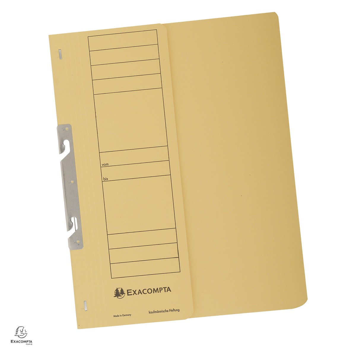 Birotica papetarie - Dosar Exacompta A4, din carton, incopciat 1/2, 250 g/mp, galben, 240x305 mm